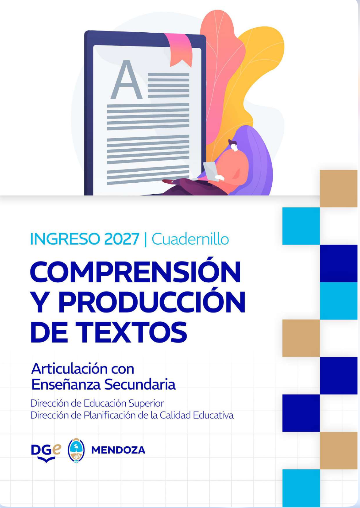 Portada del cuadernillo Comprensión y producción de textos