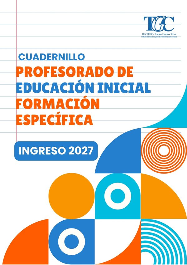 Portada del cuadernillo Profesorado de Educación Inicial