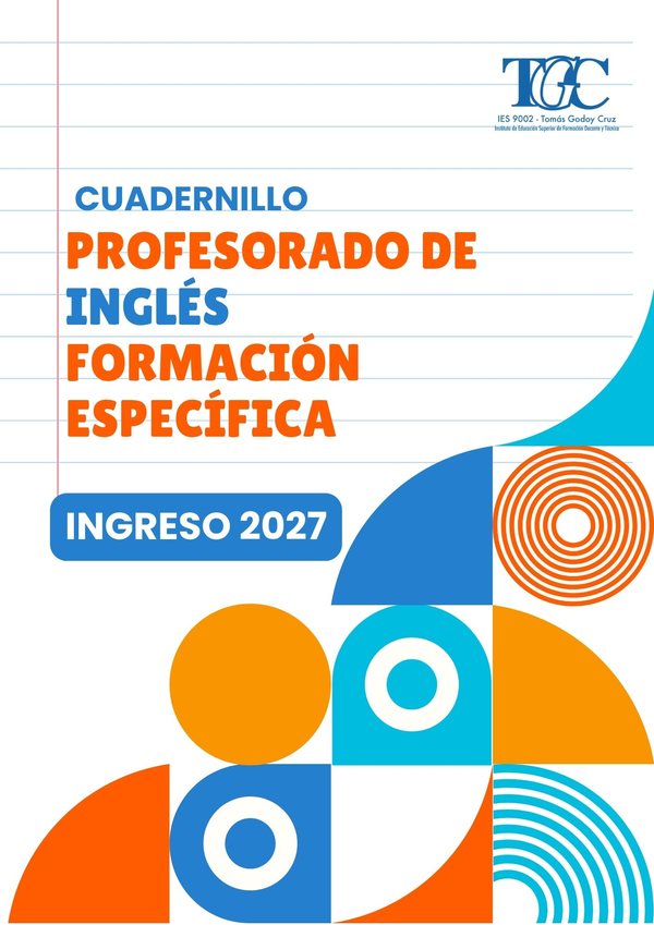 Portada del cuadernillo Profesorado de Inglés