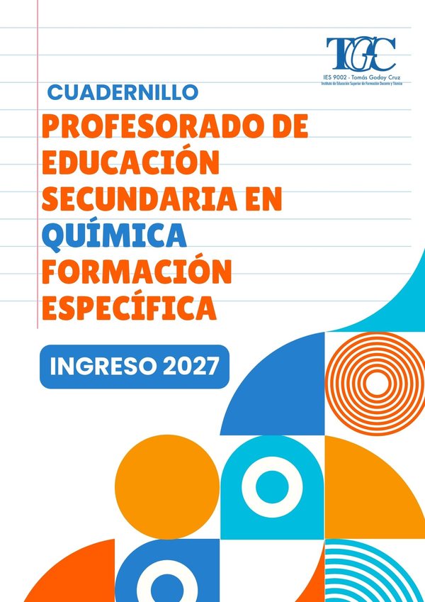 Portada del cuadernillo Profesorado de Educación Secundaria en Química
